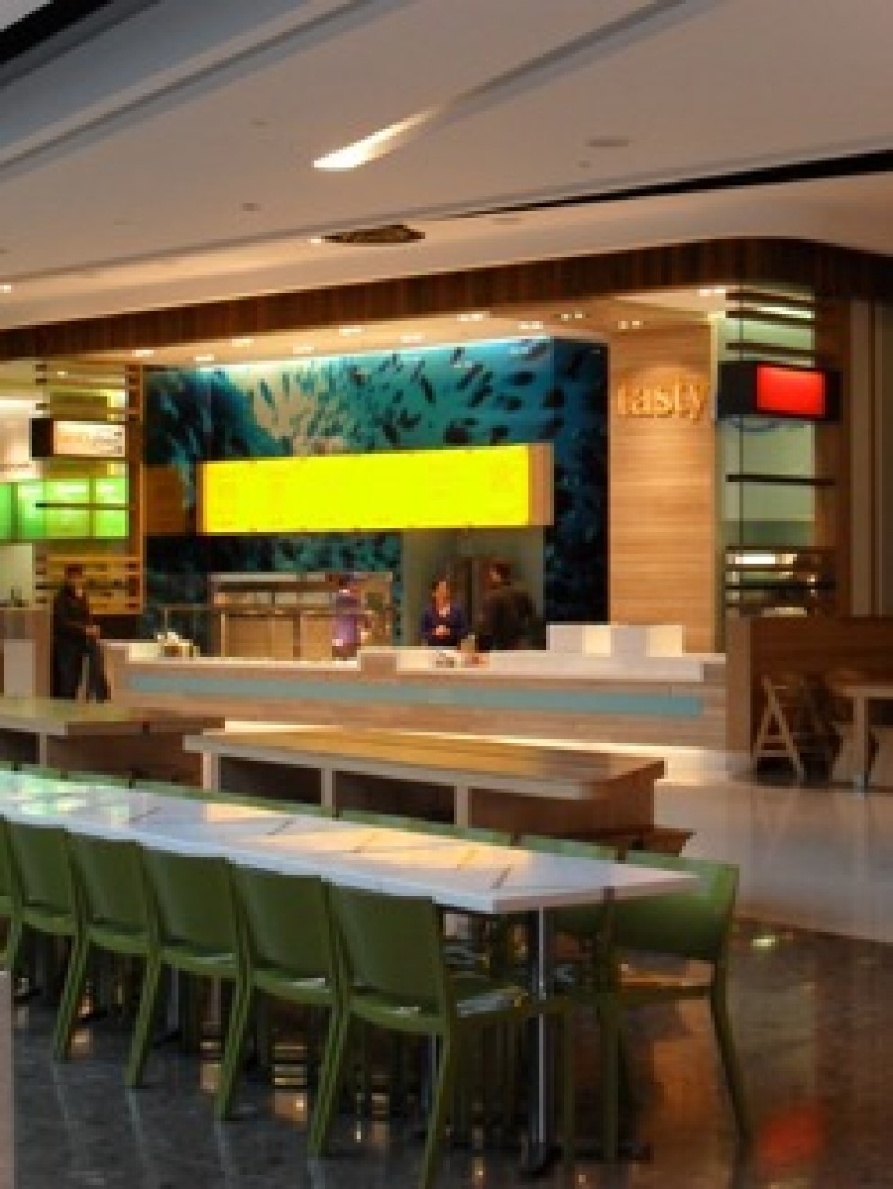 Tasty Plaice, Eat Central, Merry Hill | View from dining area | Interior Designers